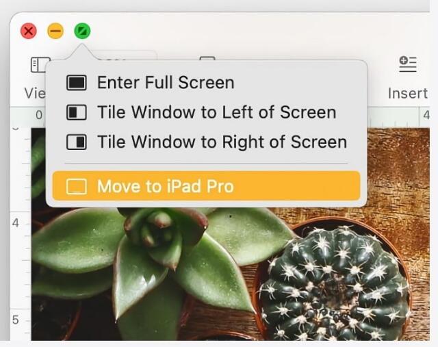 Moving a Mac window to iPad