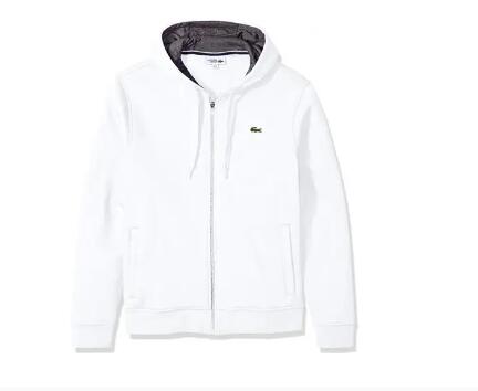 Lacoste Mens Sport Fleece Zip Up Hooded Sweatshirt