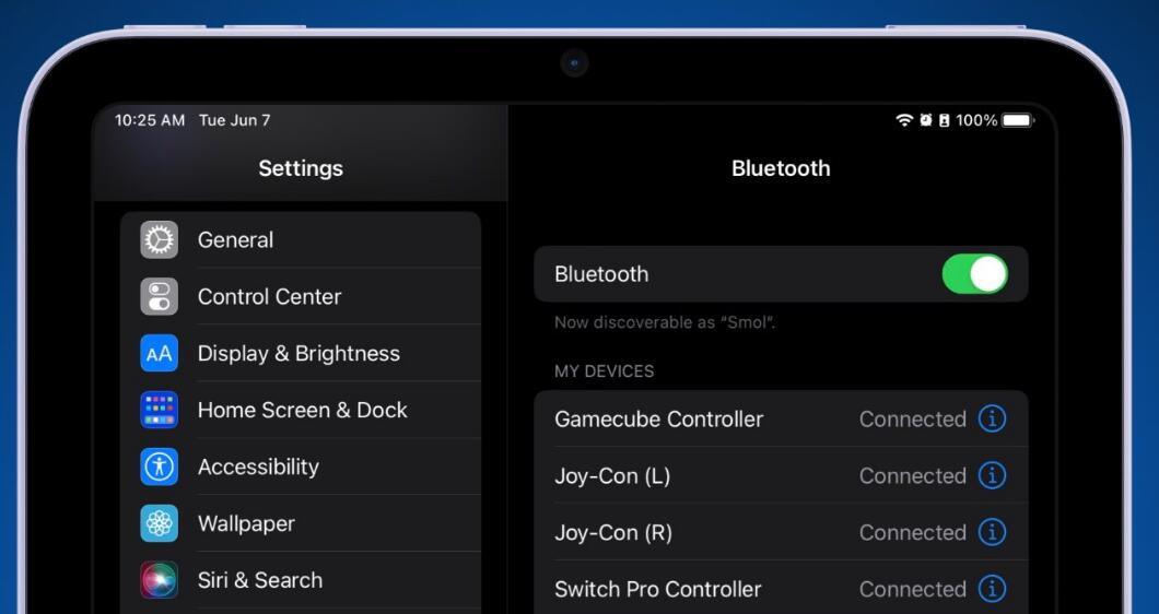 Pair, rename, and connect to Nintendo controllers from Bluetooth settings